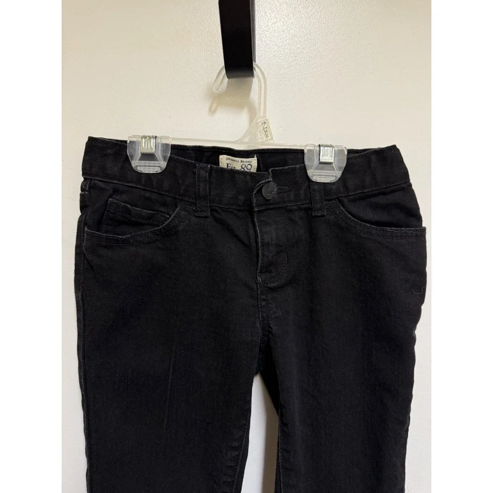 The Childrens Place‎ Girls Super Skinny Stretch Jeans Black Denim Size 8